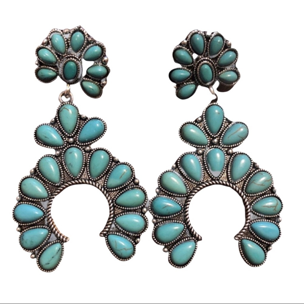 Turquoise + Silver Earrings